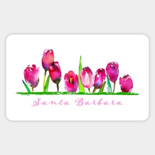 Santa Barbara California Tulip Flowers Gardeners Sticker